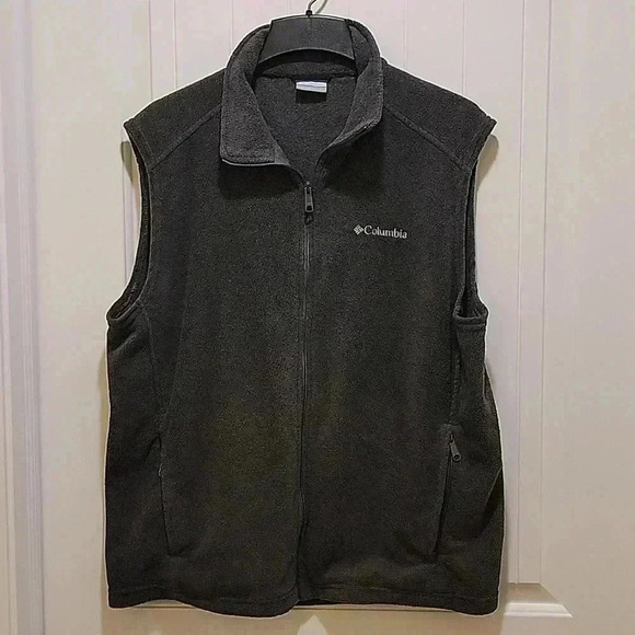 Columbia Grey Full Zip Fleece Vest Size Large - Picture 7 of 7